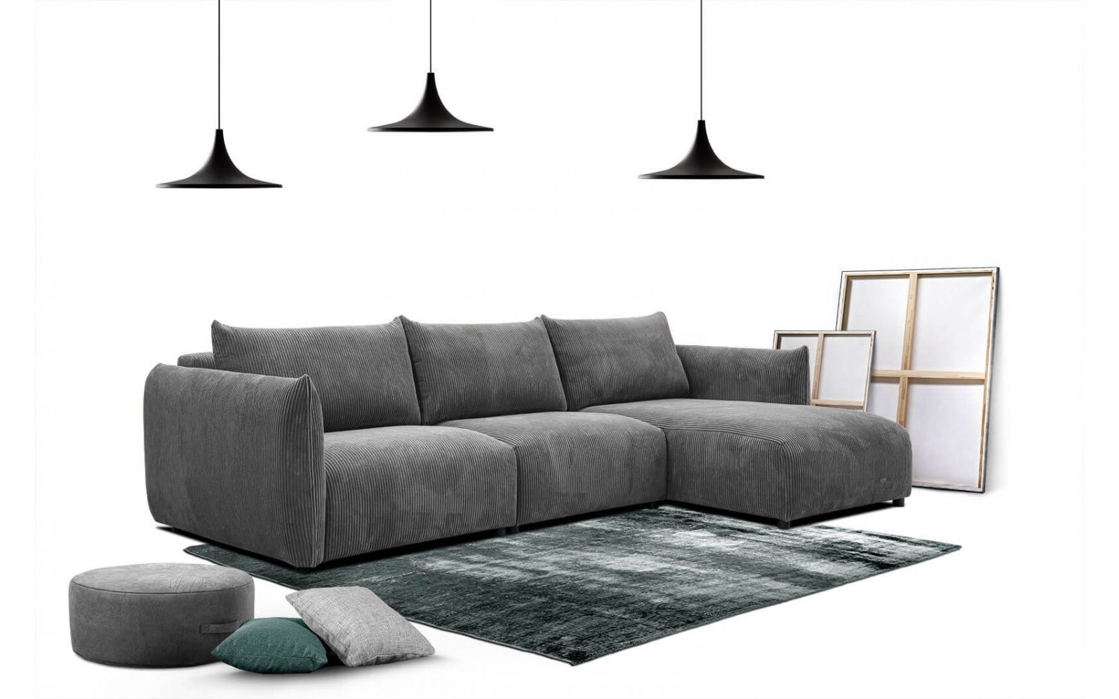 Canapé d'angle droit 4 places TAUER