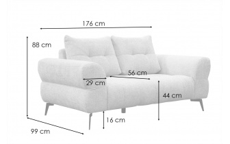 Canapé droit 2 places SALVINI