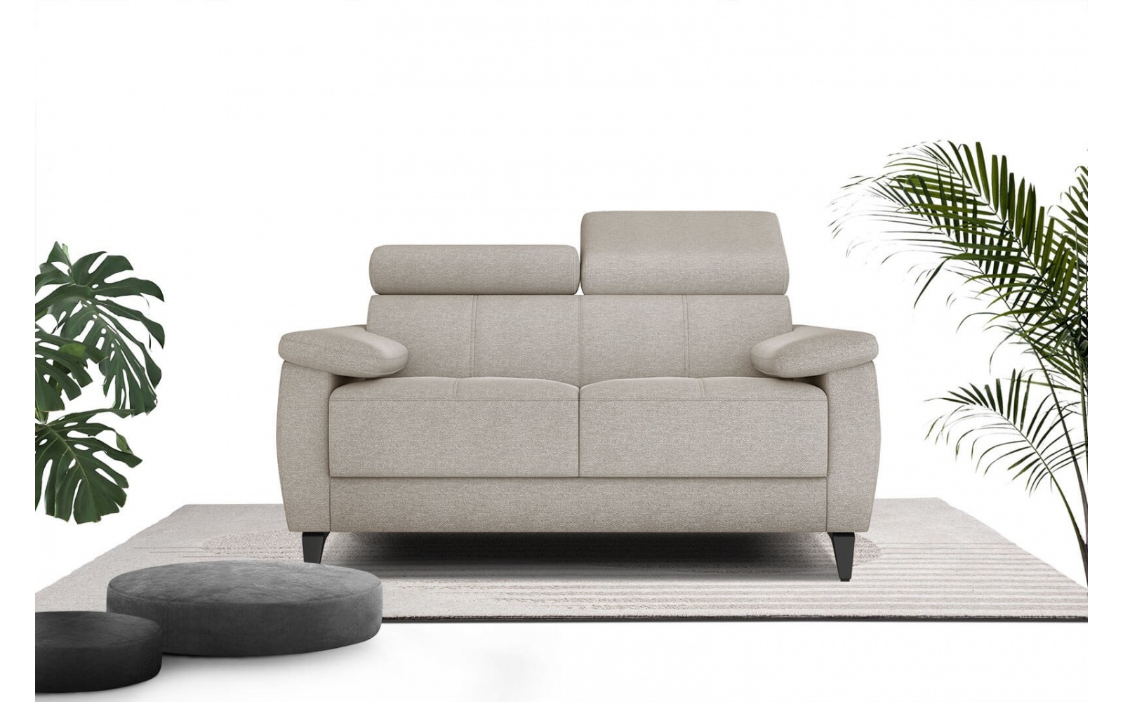 Canapé droit 2 places avec appuis-tête réglables TAUNUS