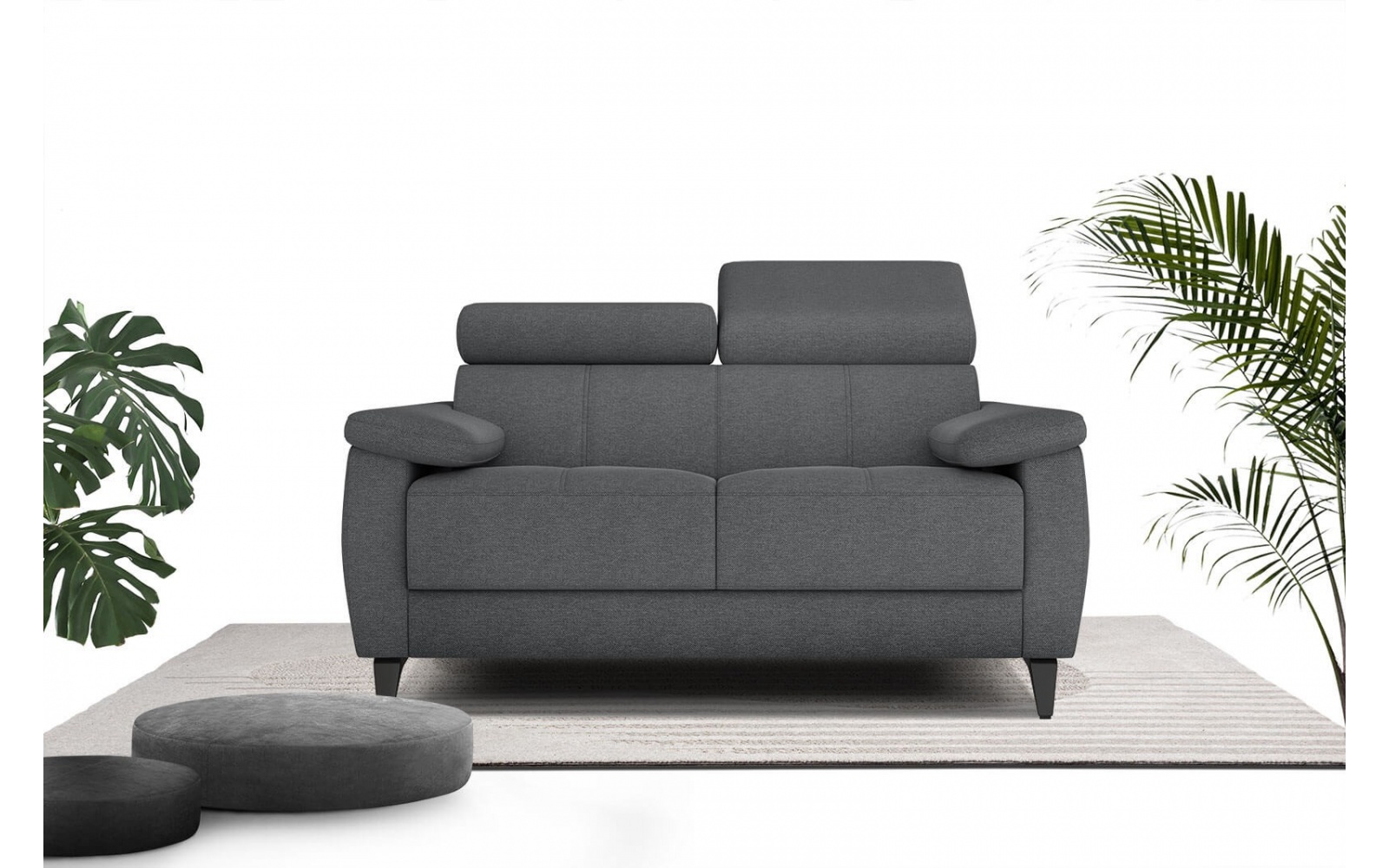 Canapé droit 2 places avec appuis-tête réglables TAUNUS