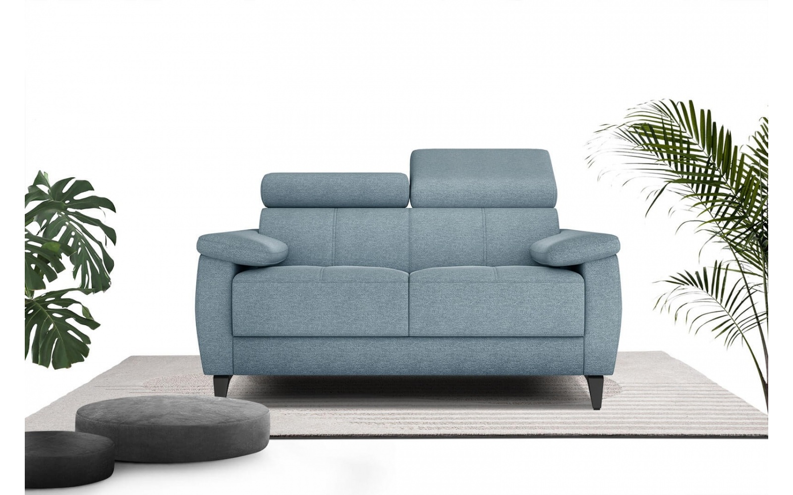 Canapé droit 2 places avec appuis-tête réglables TAUNUS