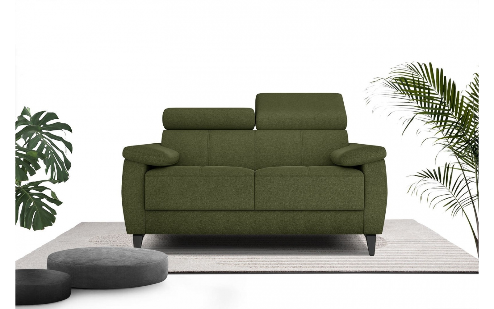 Canapé droit 2 places avec appuis-tête réglables TAUNUS