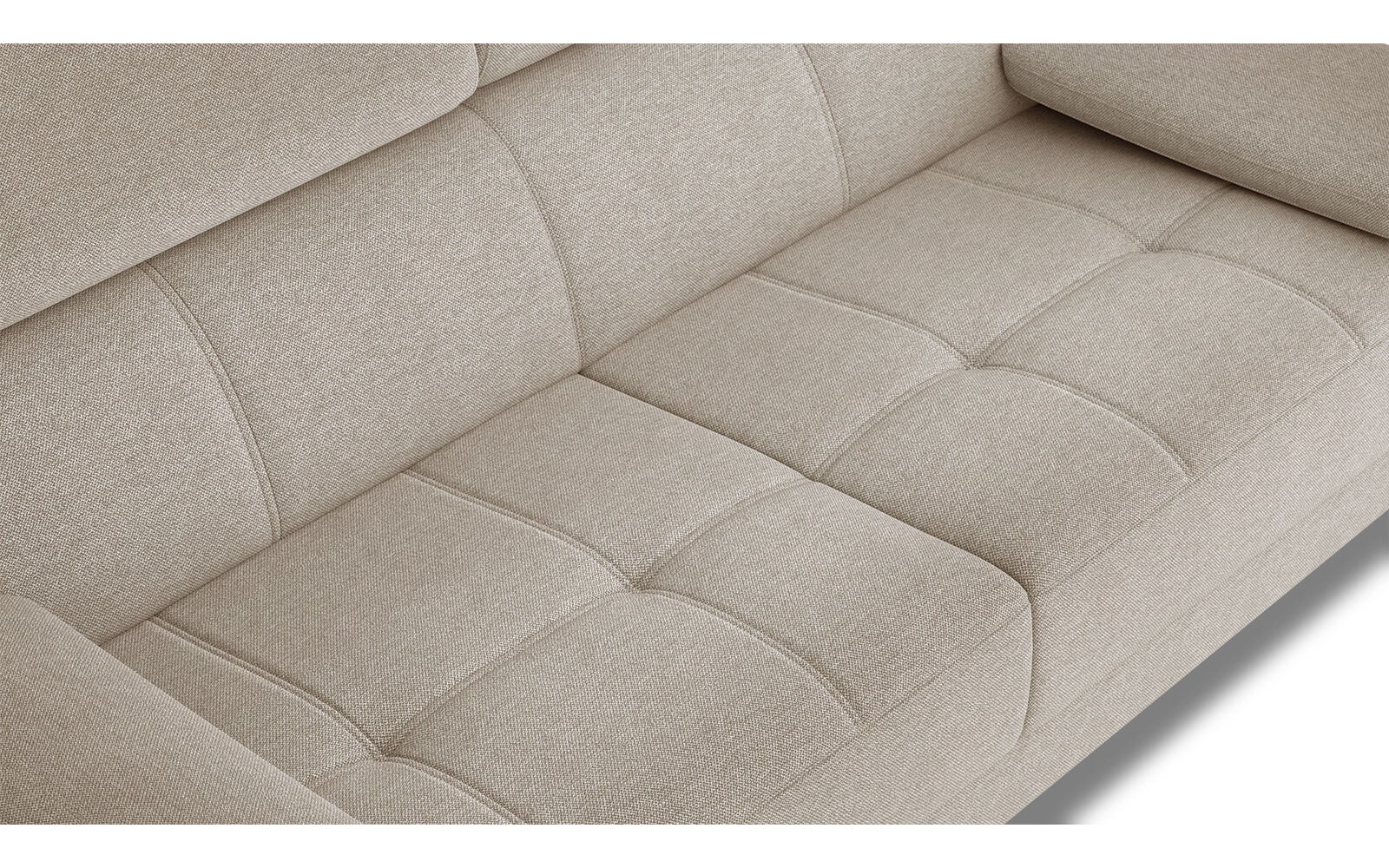 Canapé droit 3 places avec appuis-tête réglables TAUNUS