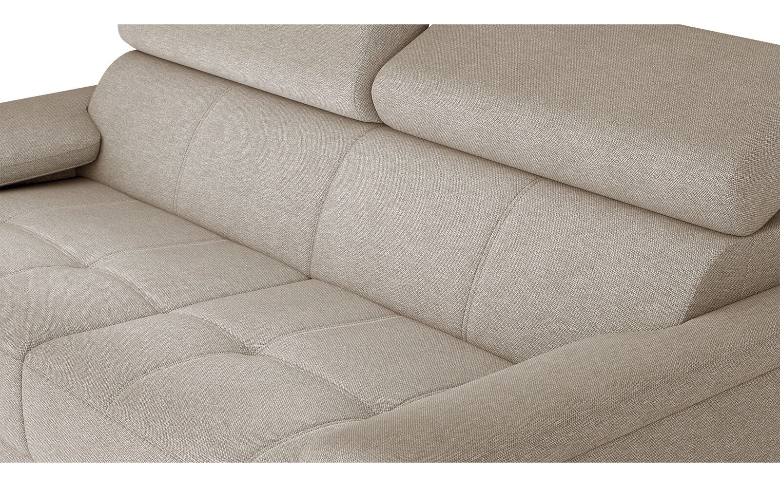 Canapé droit 3 places avec appuis-tête réglables TAUNUS