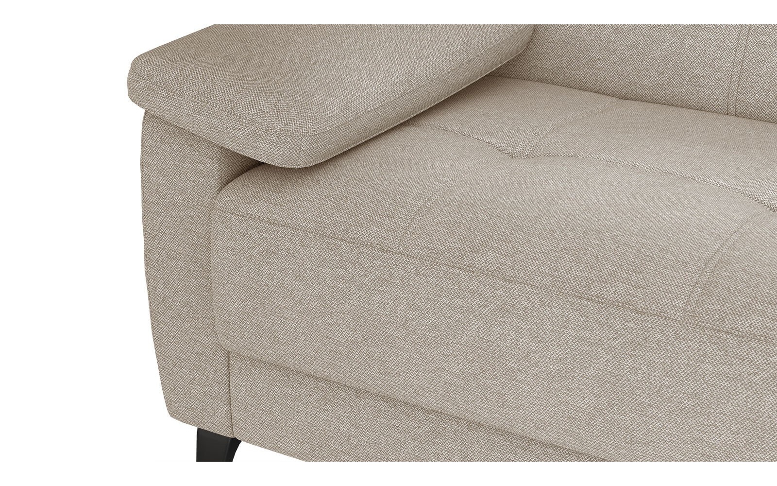 Canapé droit 3 places avec appuis-tête réglables TAUNUS