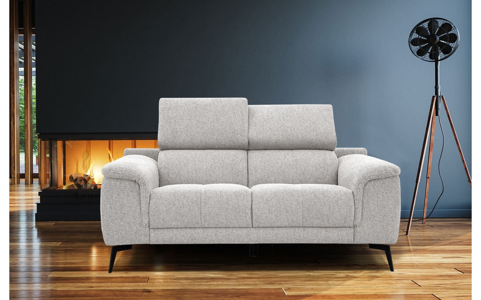 Canapé droit 2 places avec appuie-têtes réglables FIERO