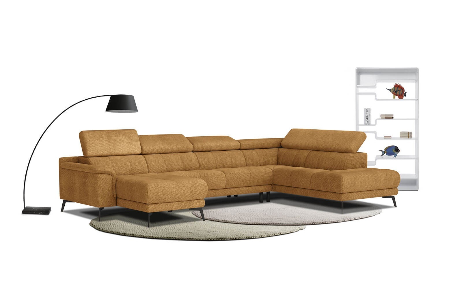 Canapé panoramique droit avec appuis-tête réglables FIERO