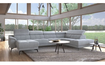 Canapé panoramique droit avec appuis-tête réglables FIERO