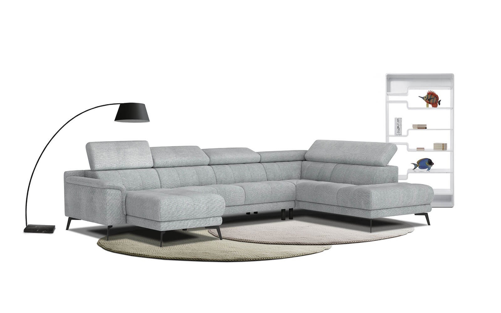 Canapé panoramique droit avec appuis-tête réglables FIERO