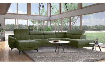 Canapé panoramique droit avec appuis-tête réglables FIERO