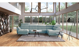 Canapé panoramique droit avec appuis-tête réglables FIERO