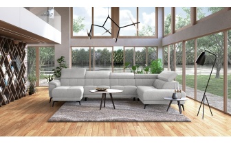 Canapé panoramique droit avec appuis-tête réglables FIERO