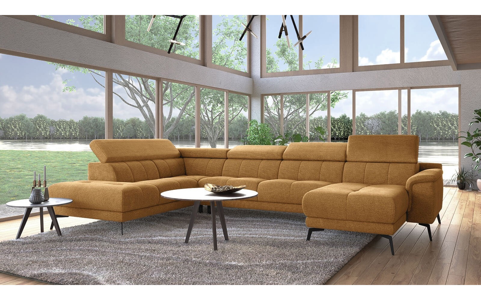 Canapé panoramique gauche avec appuis-tête réglables FIERO