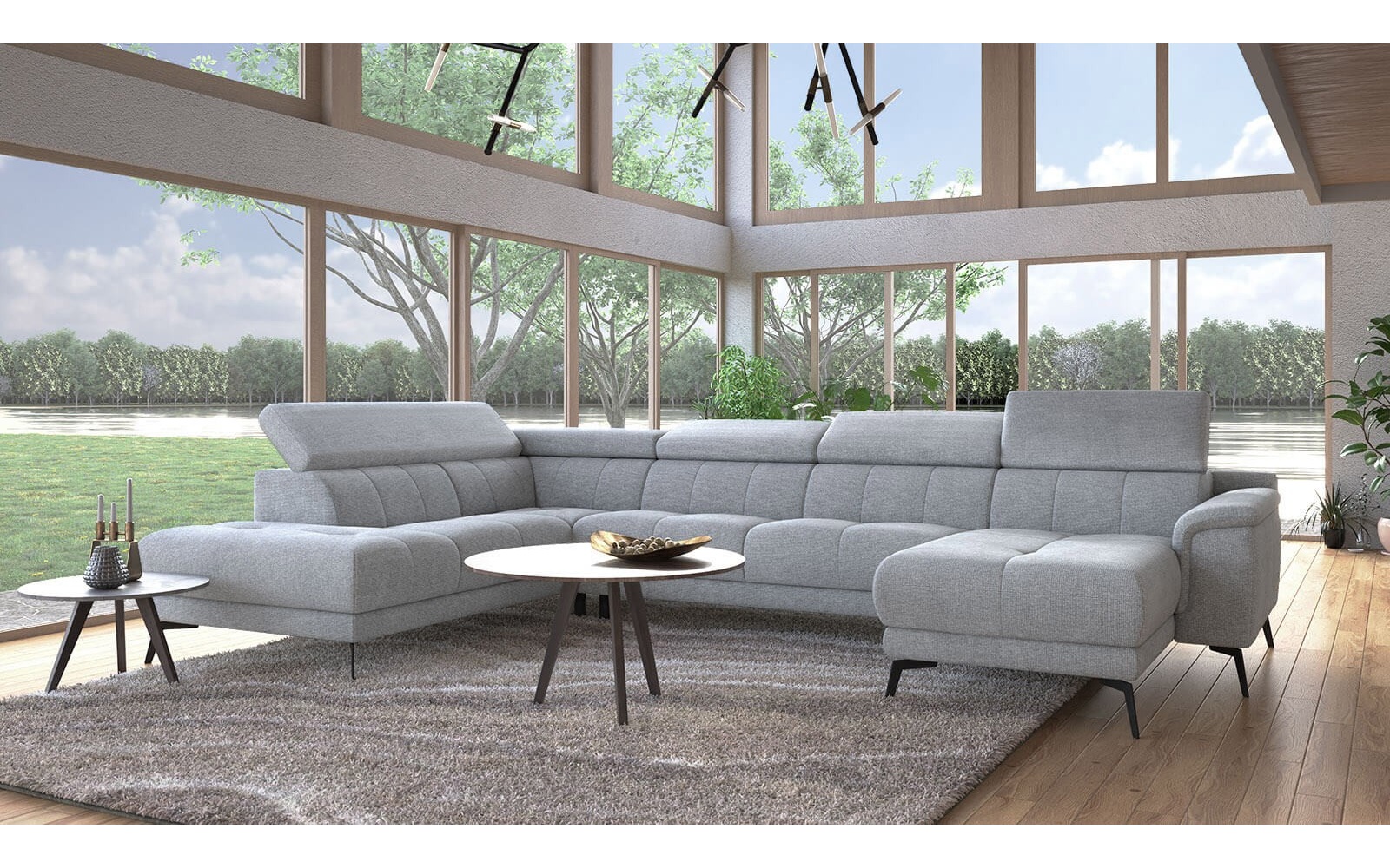 Canapé panoramique gauche avec appuis-tête réglables FIERO