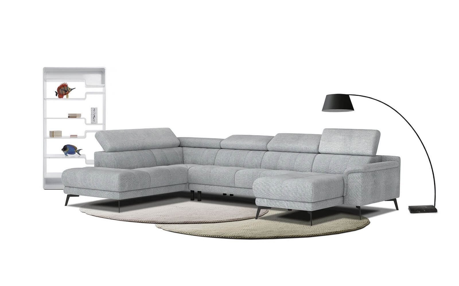 Canapé panoramique gauche avec appuis-tête réglables FIERO