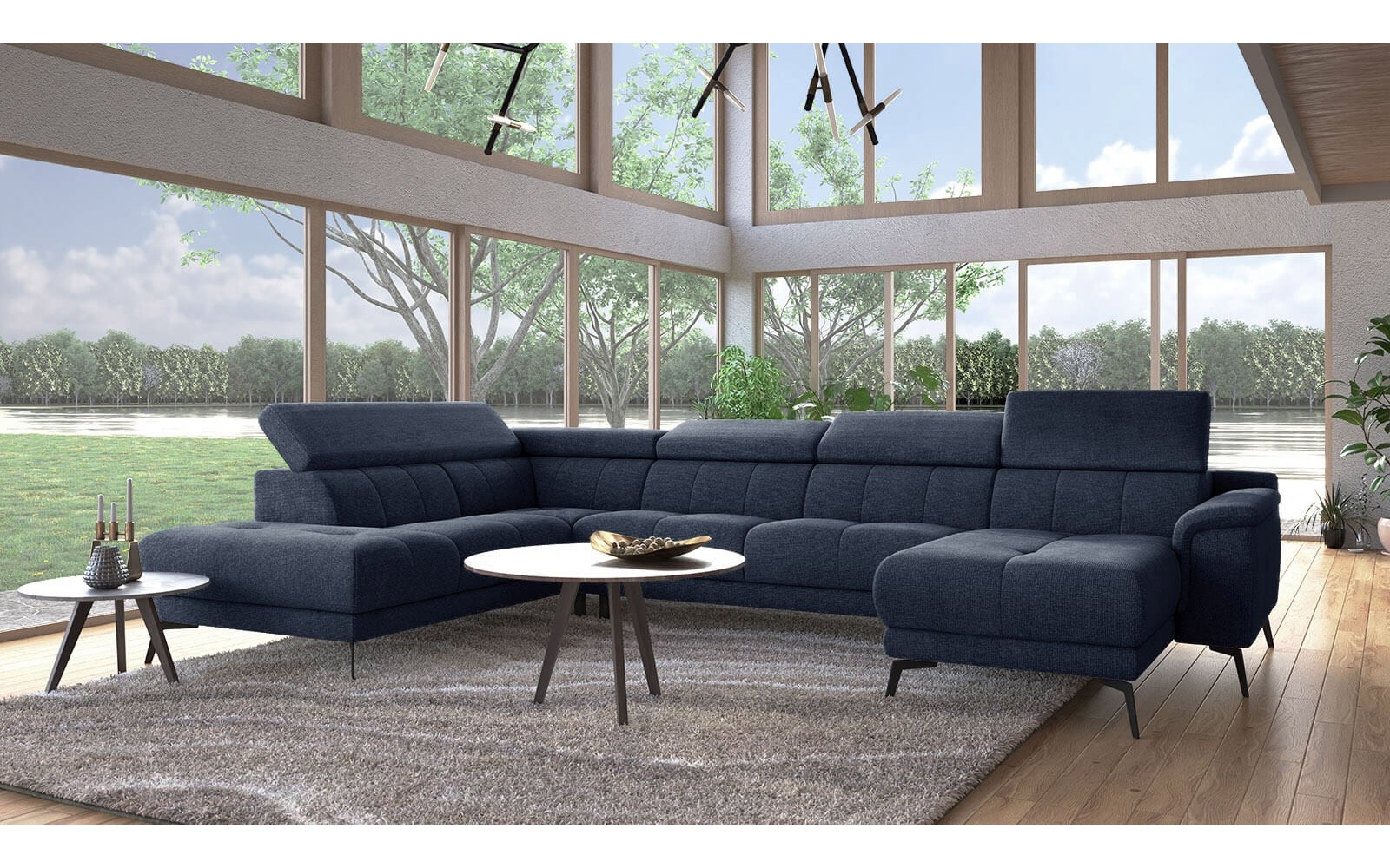 Canapé panoramique gauche avec appuis-tête réglables FIERO