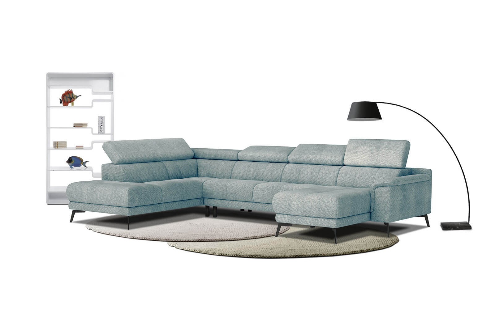 Canapé panoramique gauche avec appuis-tête réglables FIERO