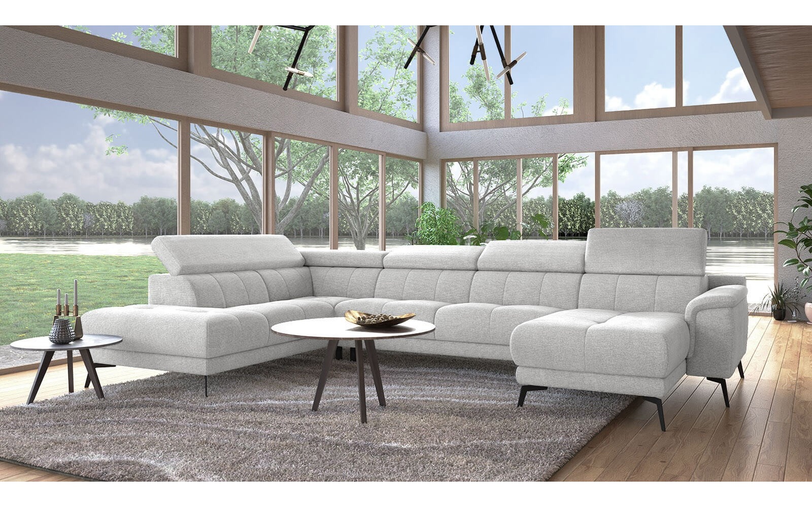 Canapé panoramique gauche avec appuis-tête réglables FIERO