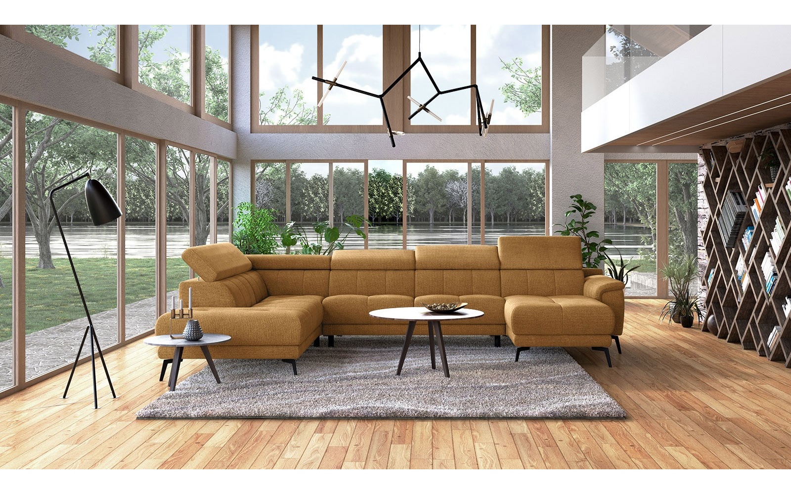 Canapé panoramique gauche avec appuis-tête réglables FIERO