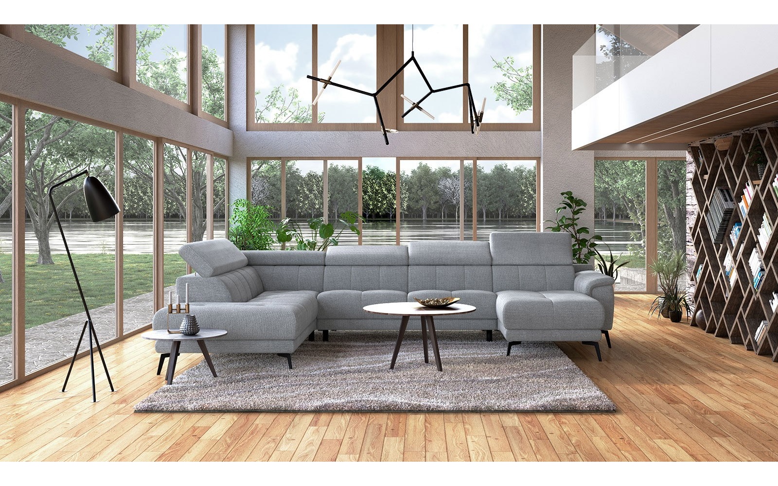 Canapé panoramique gauche avec appuis-tête réglables FIERO