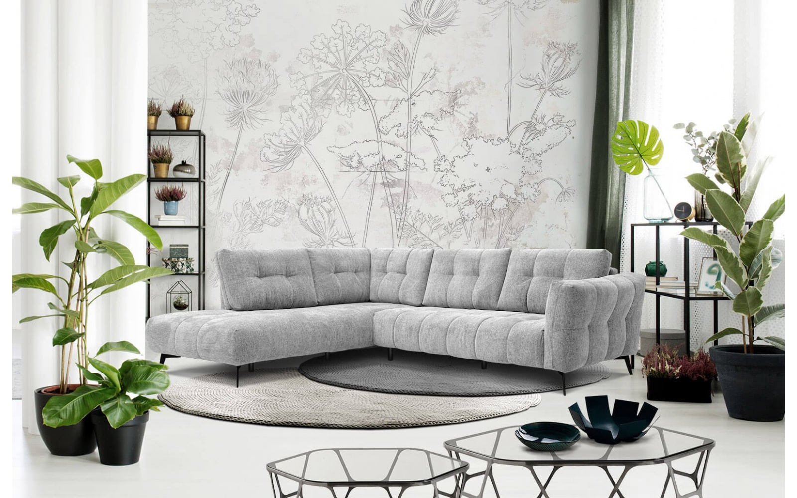 Canapé d'angle gauche 5 places KALMER