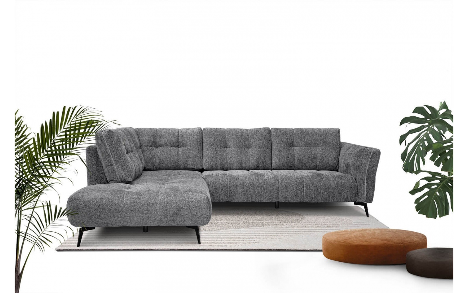 Canapé d'angle gauche 5 places KALMER