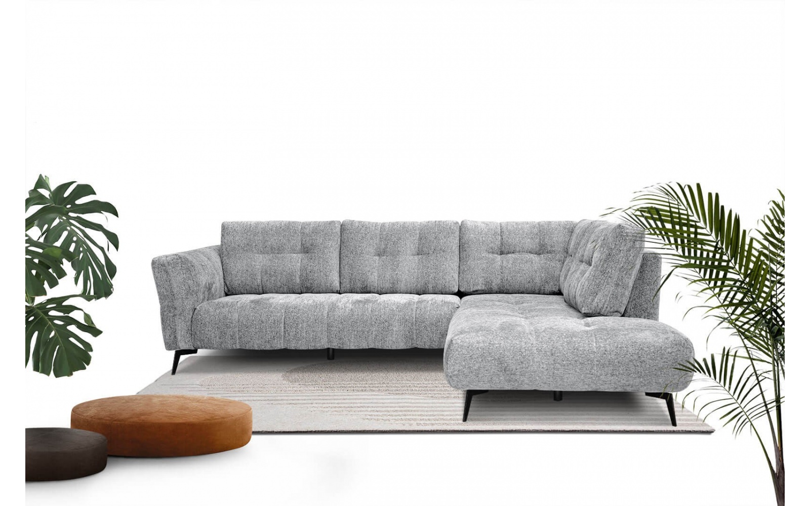 Canapé d'angle droit 5 places KALMER