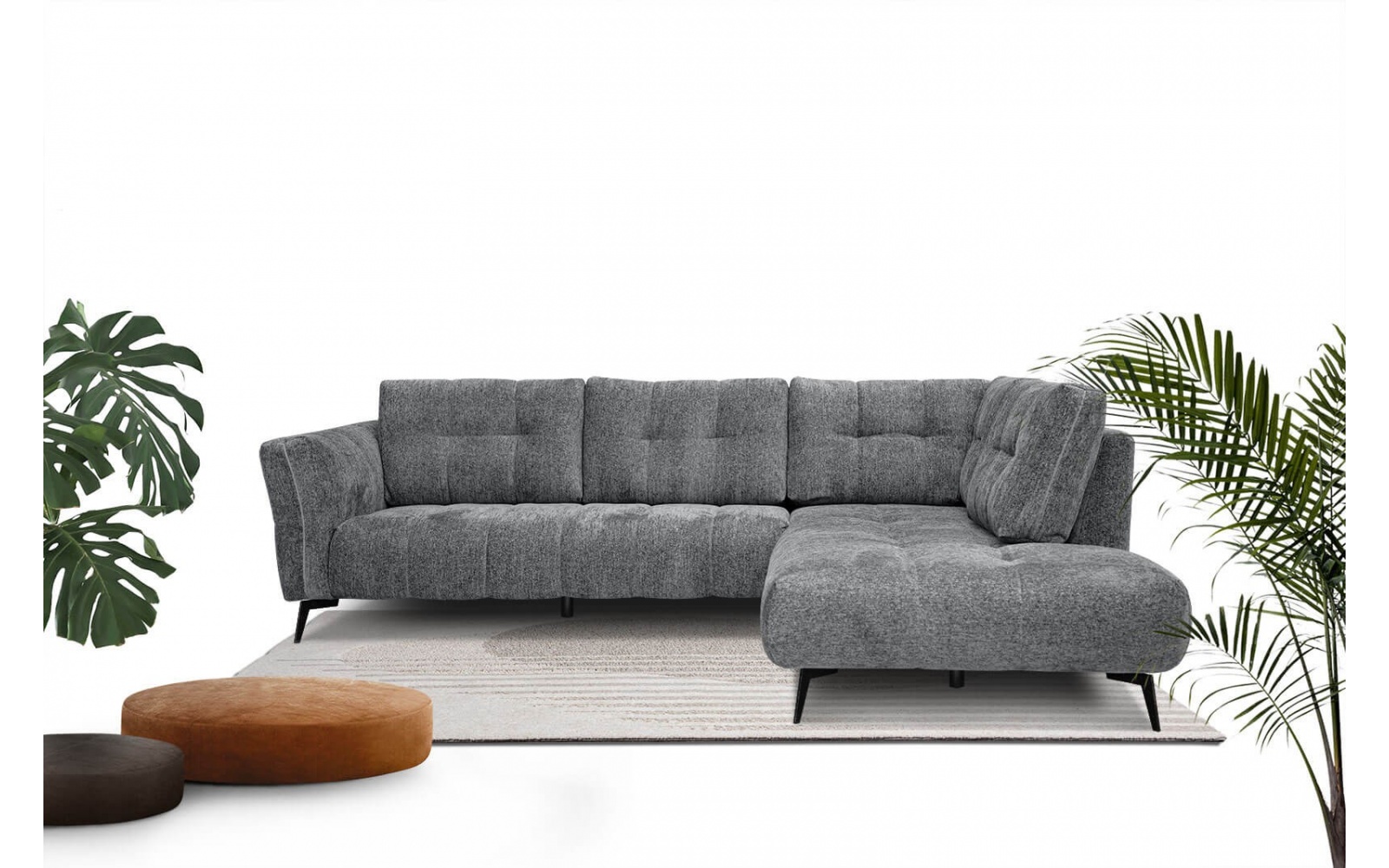 Canapé d'angle droit 5 places KALMER