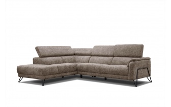 Canapé d'angle gauche avec appuis-tête réglables 5 places RODEN