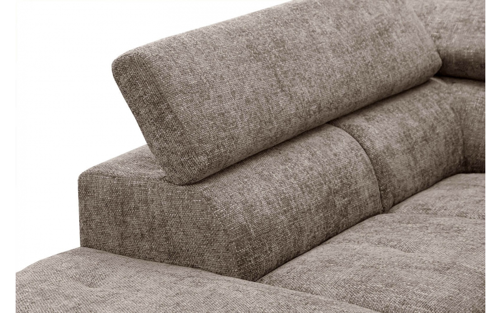 Canapé d'angle gauche avec appuis-tête réglables 5 places RODEN