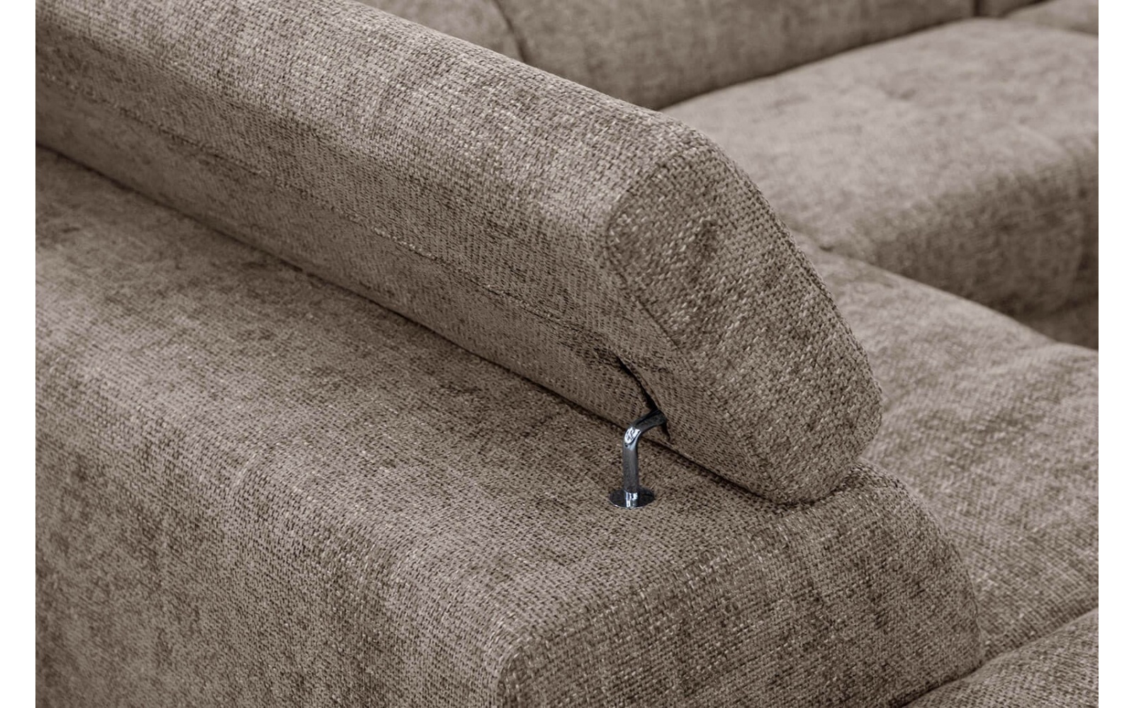 Canapé d'angle gauche avec appuis-tête réglables 5 places RODEN