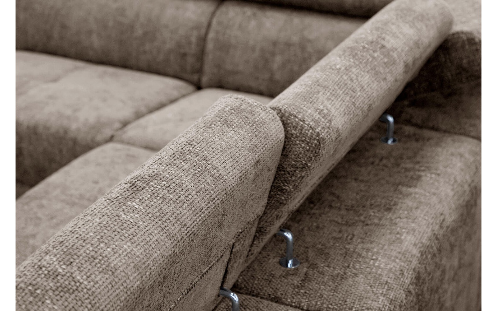 Canapé d'angle gauche avec appuis-tête réglables 5 places RODEN