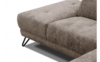 Canapé d'angle gauche avec appuis-tête réglables 5 places RODEN