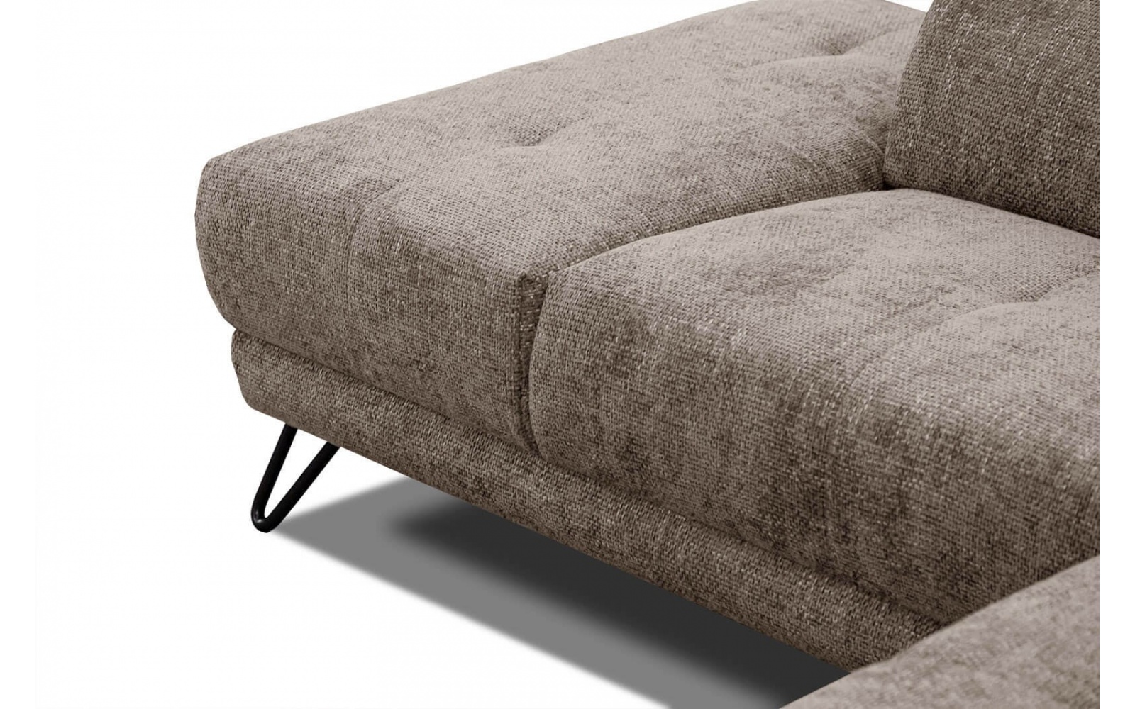 Canapé d'angle gauche avec appuis-tête réglables 5 places RODEN