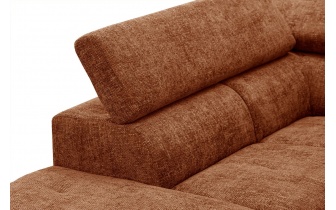 Canapé d'angle gauche avec appuis-tête réglables 5 places RODEN