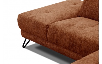 Canapé d'angle gauche avec appuis-tête réglables 5 places RODEN