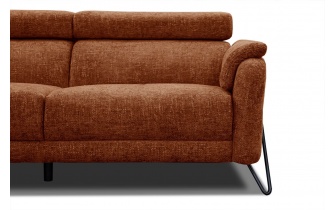 Canapé d'angle gauche avec appuis-tête réglables 5 places RODEN