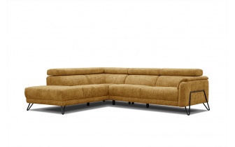 Canapé d'angle gauche avec appuis-tête réglables 5 places RODEN