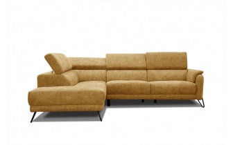 Canapé d'angle gauche avec appuis-tête réglables 5 places RODEN