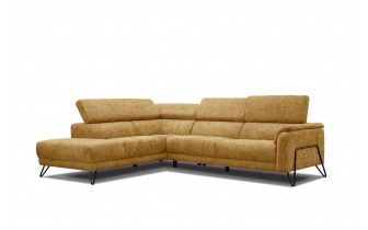 Canapé d'angle gauche avec appuis-tête réglables 5 places RODEN