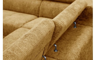 Canapé d'angle gauche avec appuis-tête réglables 5 places RODEN