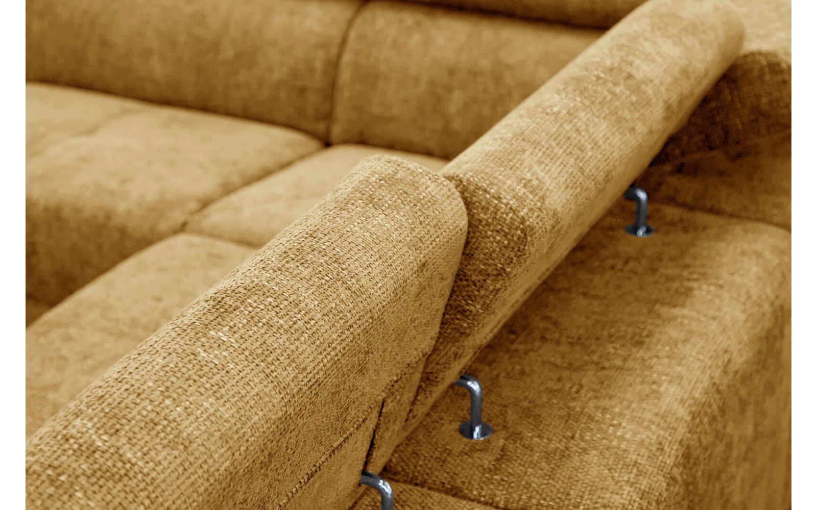 Canapé d'angle gauche avec appuis-tête réglables 5 places RODEN