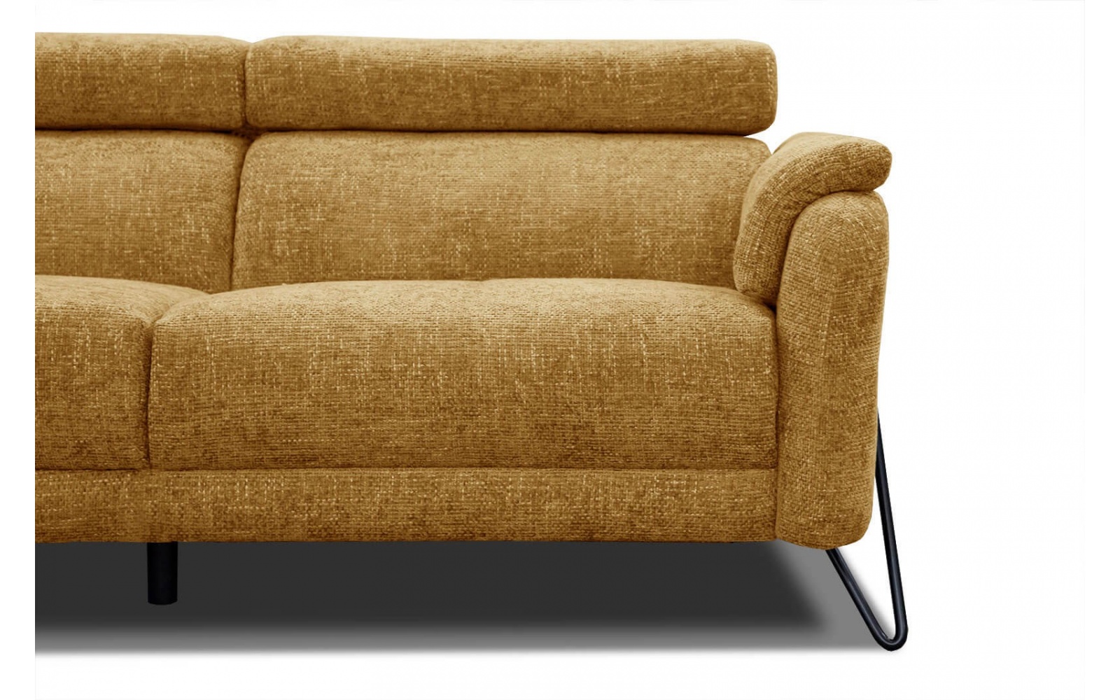 Canapé d'angle gauche avec appuis-tête réglables 5 places RODEN