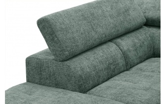 Canapé d'angle gauche avec appuis-tête réglables 5 places RODEN