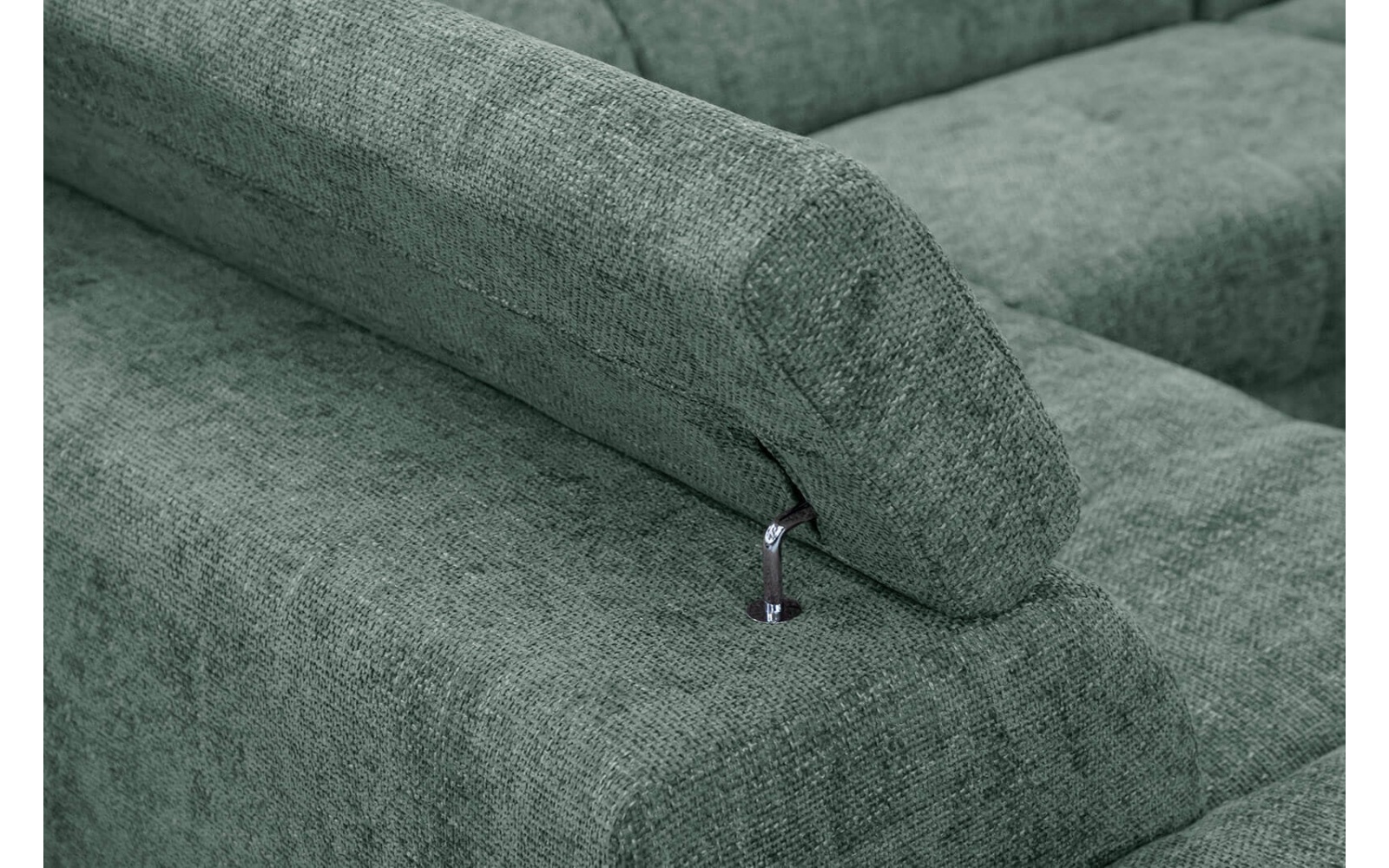 Canapé d'angle gauche avec appuis-tête réglables 5 places RODEN