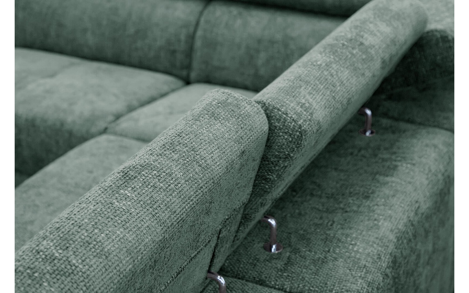 Canapé d'angle gauche avec appuis-tête réglables 5 places RODEN