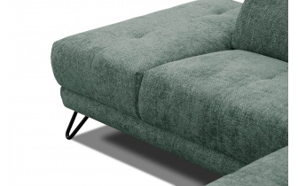 Canapé d'angle gauche avec appuis-tête réglables 5 places RODEN