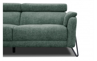 Canapé d'angle gauche avec appuis-tête réglables 5 places RODEN