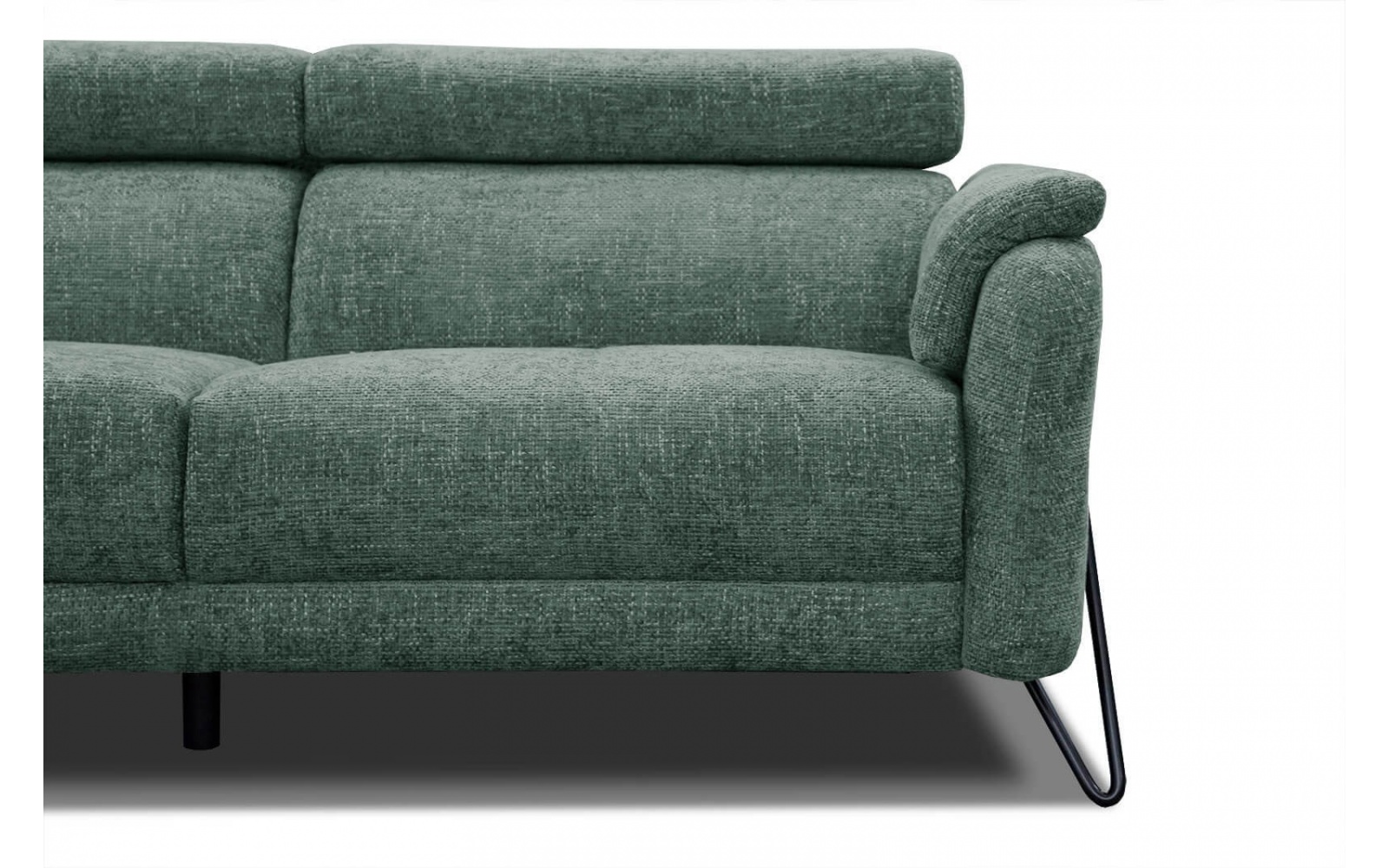 Canapé d'angle gauche avec appuis-tête réglables 5 places RODEN