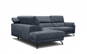 Canapé d'angle gauche avec appuis-tête réglables 5 places RODEN